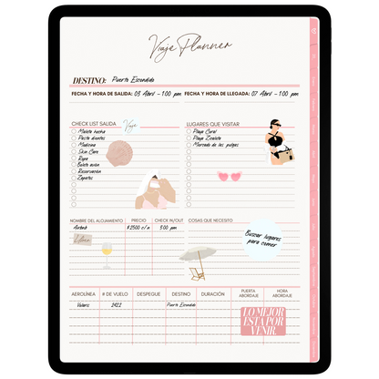 Bundle Agenda Digital "Nunca es tarde para empezar" + Girly Stickers Digitales