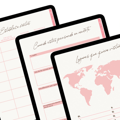 Bundle Agenda Digital "Nunca es tarde para empezar" + Girly Stickers Digitales